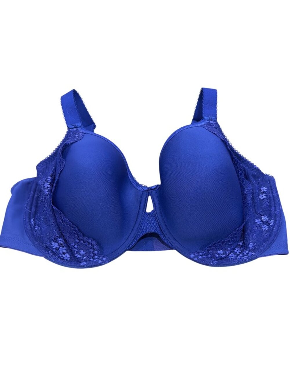 Elomi EL4383 Charley Womens Blue Bra Size 40H/40FF Lace Detail Full Coverage Und
